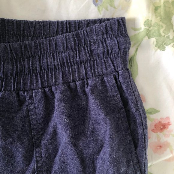 Calvin Klein Linen Blend Cropped Pants - Picture 3 of 7